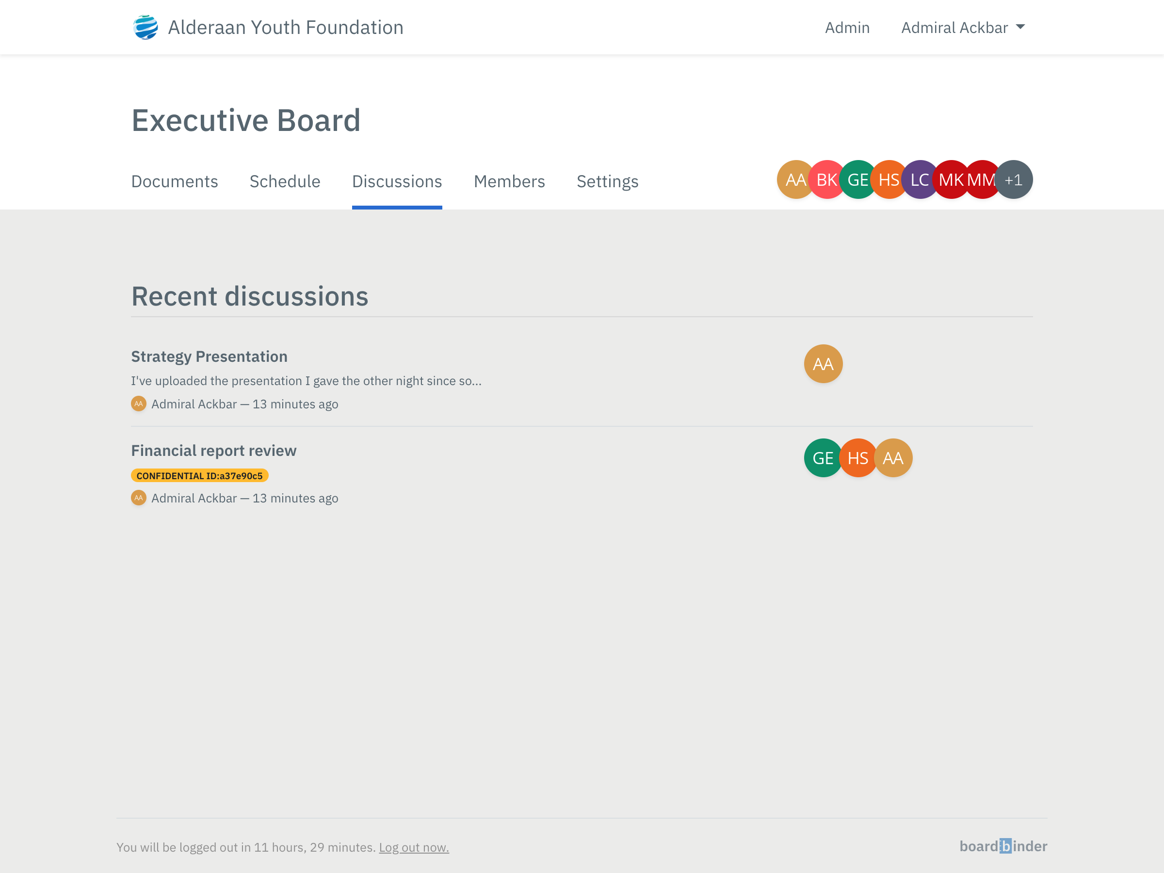 Managing meeting schedules in your board binder