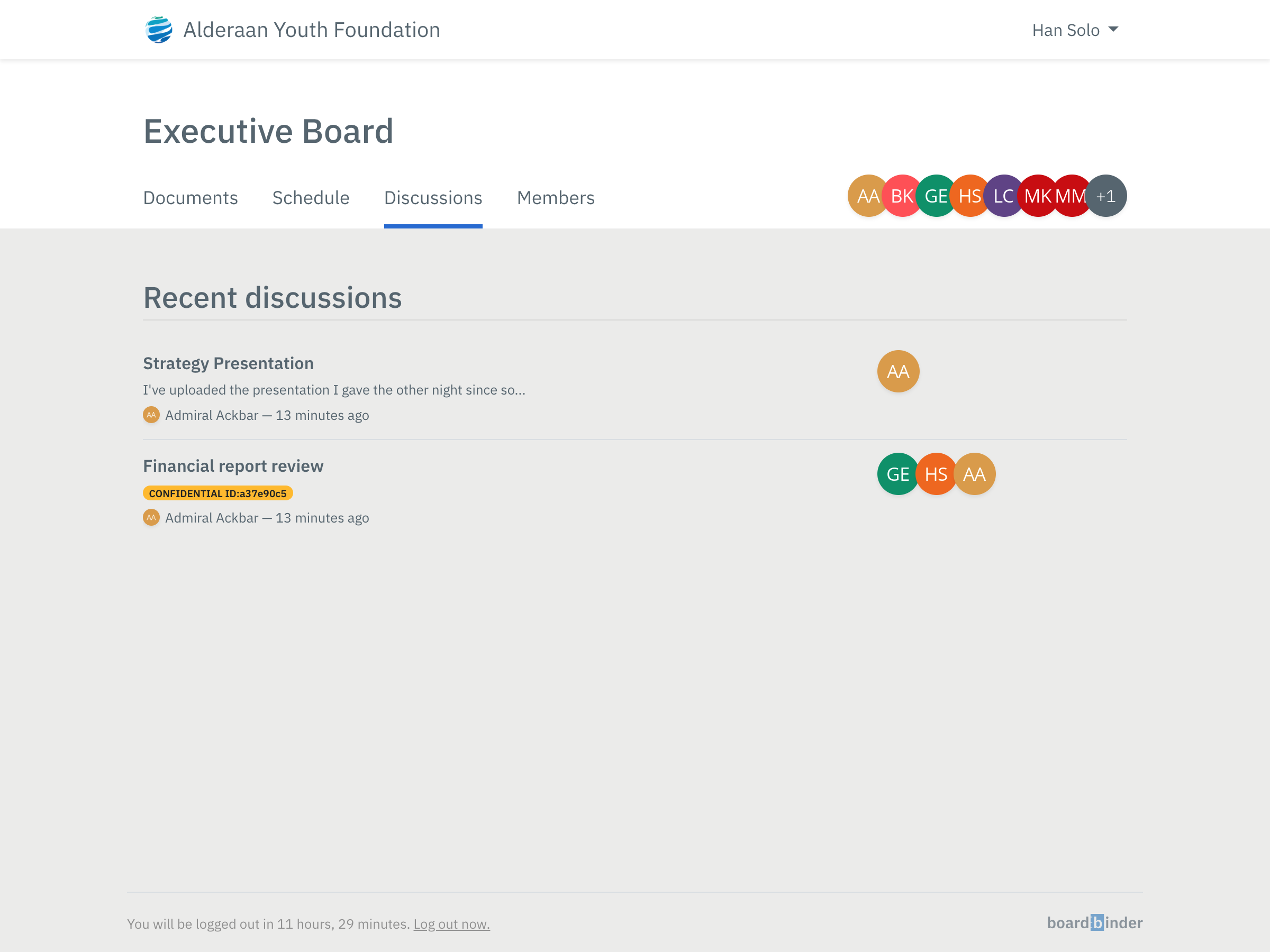 Managing meeting schedules in your board binder